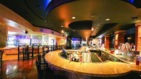 Round bar at 99 Hops House