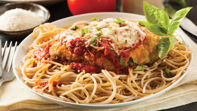 chicken parm and pasta